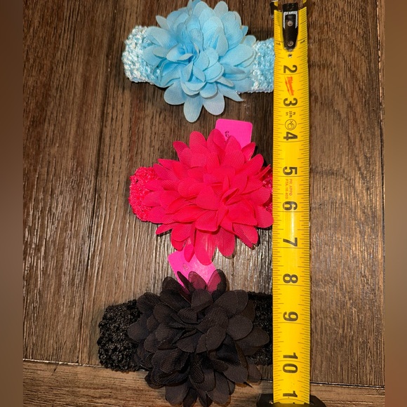 NWT Handmade Flower Headbands x 3 Infant Baby Child Girl - Picture 3 of 7